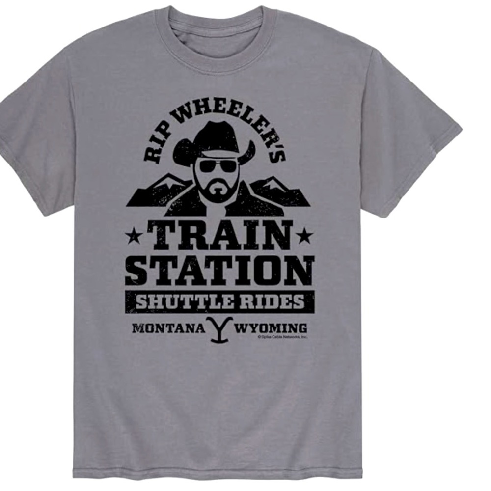 Men’s asphalt gray yellow stone T-shirt comes in all sizes small thru 6XL
